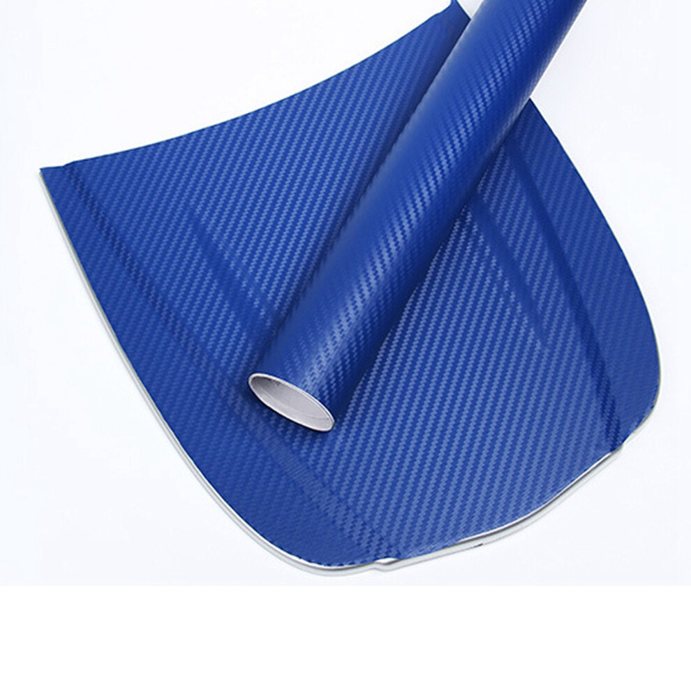 Carbon Fiber Style Wrapping Film 1.52M X 30Cm Pvc Decal Blue 8301381230966