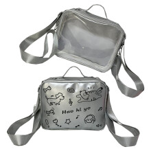 Sac à bandoulière joli sac à dos Ita-Broderie noire argentée