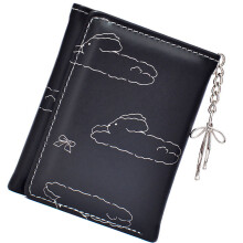 Portefeuille à nœuds pour filles à la mode, petit-Noir