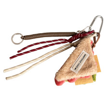 Realistischer Plüsch-Schlüsselanhänger im Kuchen-Stil,-Sandwich