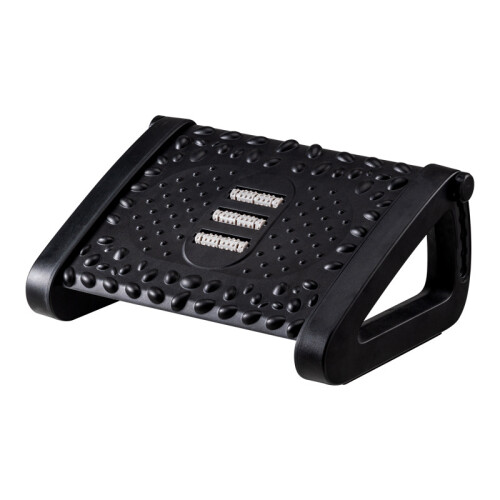 Office Foot Rest with Massage Roller, Scratch Resistant Ergonomic Design Sturdy Construction 6 Position Multi Angle Adjustable for Posture Improvement