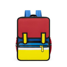 Sac à dos de dessin animé 3D, sac d'école décontracté pour-Rouge