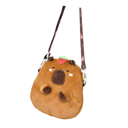 Moderne Plüsch-Capybara-Umhängetasche, lässige-01Stil