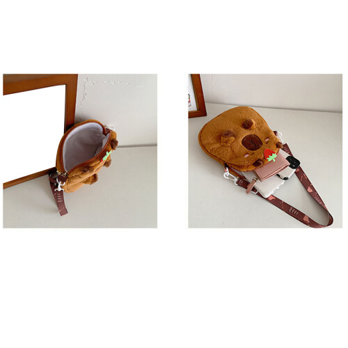 Moderne Plüsch-Capybara-Umhängetasche, lässige-01Stil 2