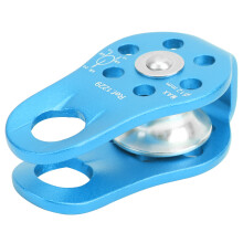 20kN Aluminum Micro Fixed Side Climbing Pulley, Blue, 8.2cm