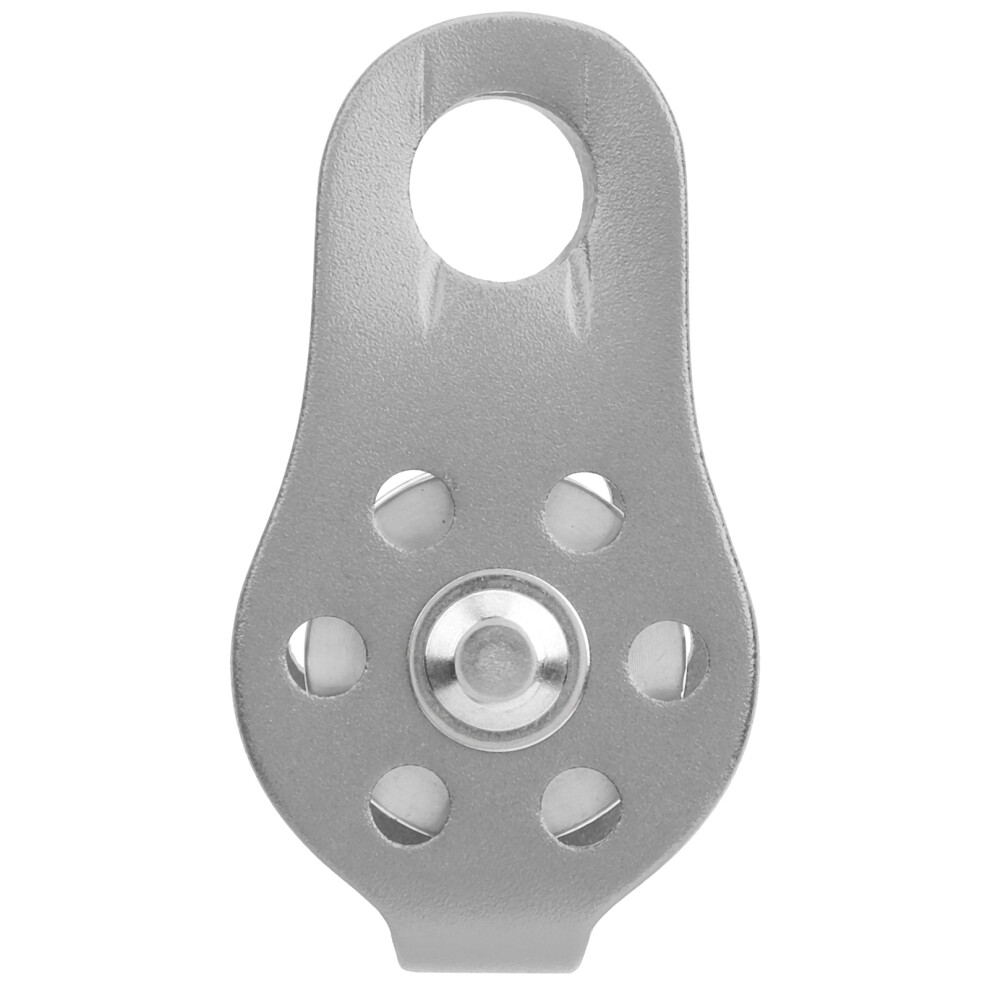 20Kn Aluminum Fixed Side Climbing Pulley, Gray, 8.2Cm 8781379440407