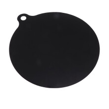 Copertura rotonda per piano cottura a induzione, realizzata in silicone di alta qualità, offre una superficie antigraffio e antiscivolo. Tappetino