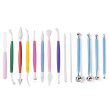 Fondant Tools For Cake Decorating, DIY Baking Stainless Steel Clay Flower Set Ball Model Fondant Tool With Colored Handles, Easy To Use Sugar Flower