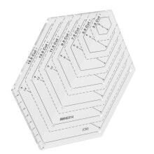 Hexagon Acrylic Ruler for Crafting, 15.5x17.8x9cm, Clear