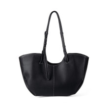 Stilvolle Schultertasche im koreanischen Design, die-Schwarz
