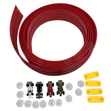 (Red) 4,88 meter fleksibel racerbane med sugekopper - Bærbar Roll-Up-design, kompatibel med Diecast 1/64-modellbiler,