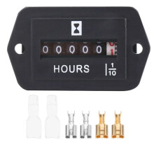 Car Generator Sealed hour meter engine Mechanical hour counter Timer Gauge Fits Diesel Gasoline Engine generator hour meter