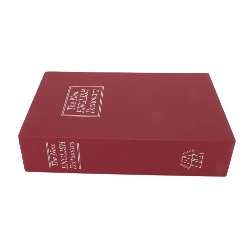 Small Book Safe with Combination Lock Red Storage Hiding Box for Cash 1