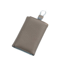 Porte-clés pratique, portefeuille en cuir PU, étui à cartes-Kaki