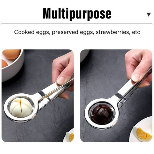 Stainless Steel Egg Cutter with Handle, Sharp & Rustproof, 21cm 2