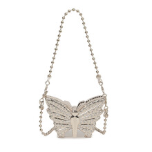 Mini sac de soirée tendance avec sac à bandoulière en-Argent