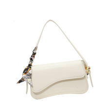 Mode petit sac à bandoulière pour femmes élégant en cuir-Blanc