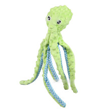 Octopus Wonder, giocattoli da masticare resistenti per cani, in pile di cristallo e rete composita, riduce la noia, lavabile in lavatrice, suono di
