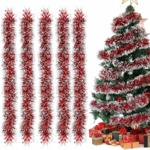 Αφρώδης γιρλάντα χρώματος Tinsel για χριστουγεννιάτικες διακοσμήσεις,