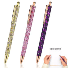 Prazer no Diário: Canetas para Diário, Canetas com Cristais Brilhantes e Sofisticadas, Caneta com Glitter Líquido, Design Elegante para Momentos
