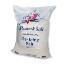 White De-Icing Rock Salt Gritting Snow Ice Driveways Paths Car Parks Winter 25kg