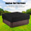 Außenbadewannendeckel 210x210x30cm Wasserdicht Silber Polyester 4