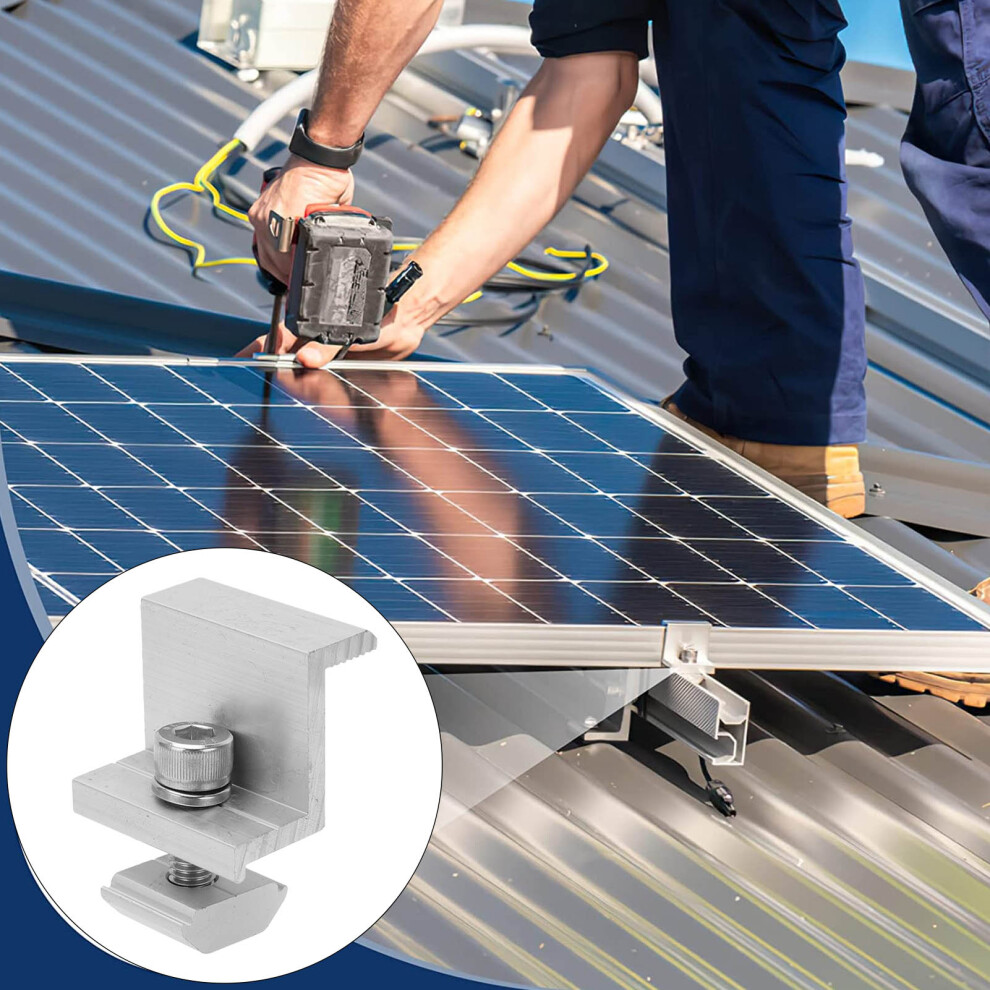 10Pcs Pv Panel Grounding Clamps Aluminum Alloy Z Mount 30Mm For Solar Mounting 4651372712976
