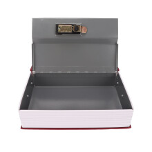 Small Book Safe with Combination Lock Red Storage Hiding Box for Cash