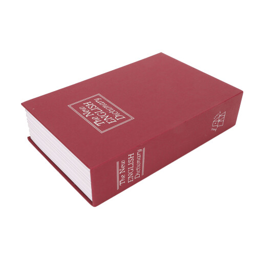 Small Book Safe with Combination Lock Red Storage Hiding Box for Cash 2