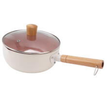 Weiße 18 cm Antihaft-Saucepfanne mit Deckel, Aluminiumlegierung & Quarz