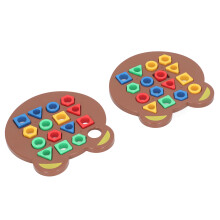 Bildungsförderndes 2-Spieler Geometrisches Formen-Spiel für Kinder ab 3 Jahren – 2 Stück Set