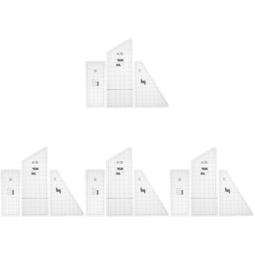 4Sets Professionelle Patchwork Schablonen Transparent Für Nähprojekte 2