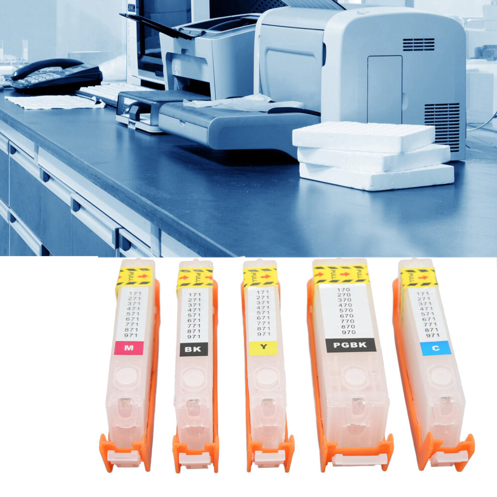 5Pcs Ink Cartridges Pgbk Bk C M Y For Photos & Documents, 670/671 8351372717594
