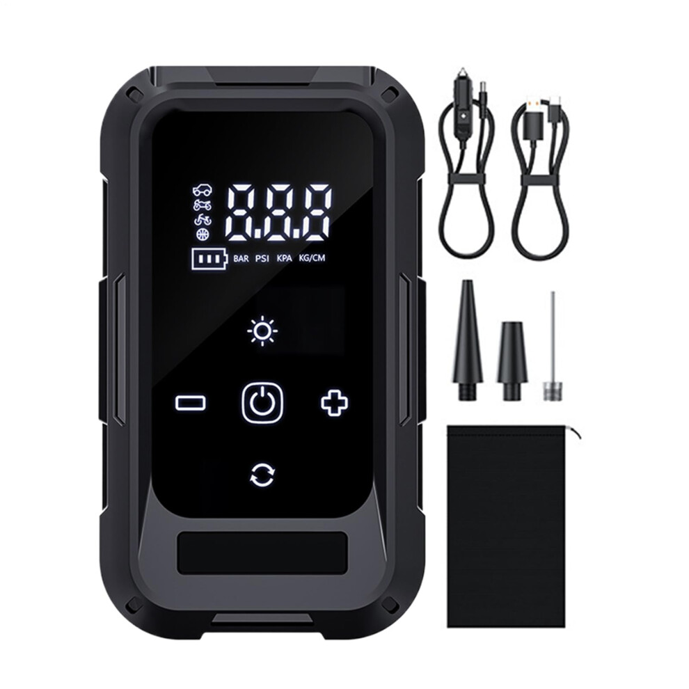 Car Portable Air Pump, Cordless Tire Inflator, Rechargeable, Lightweight, For Vehicle, Motorcycle Black 9426802571530