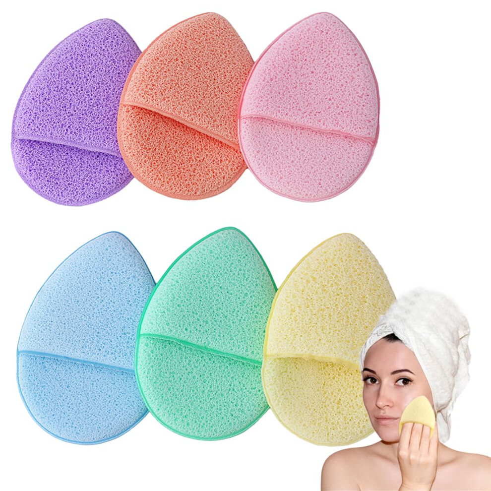 White/Pink/Purple Pack Of 6 Wash Mitts Body Wash Gloves Soft Strong Water Absorption Sponge Shower Gloves With Lanyard