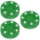 3Pièces Puck Hockey Roller Vert Pour Entraînement Intérieur 9