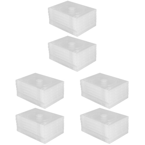 36Pcs White Cd Dvd Storage Case Box Organizer Dustproof Slim 1