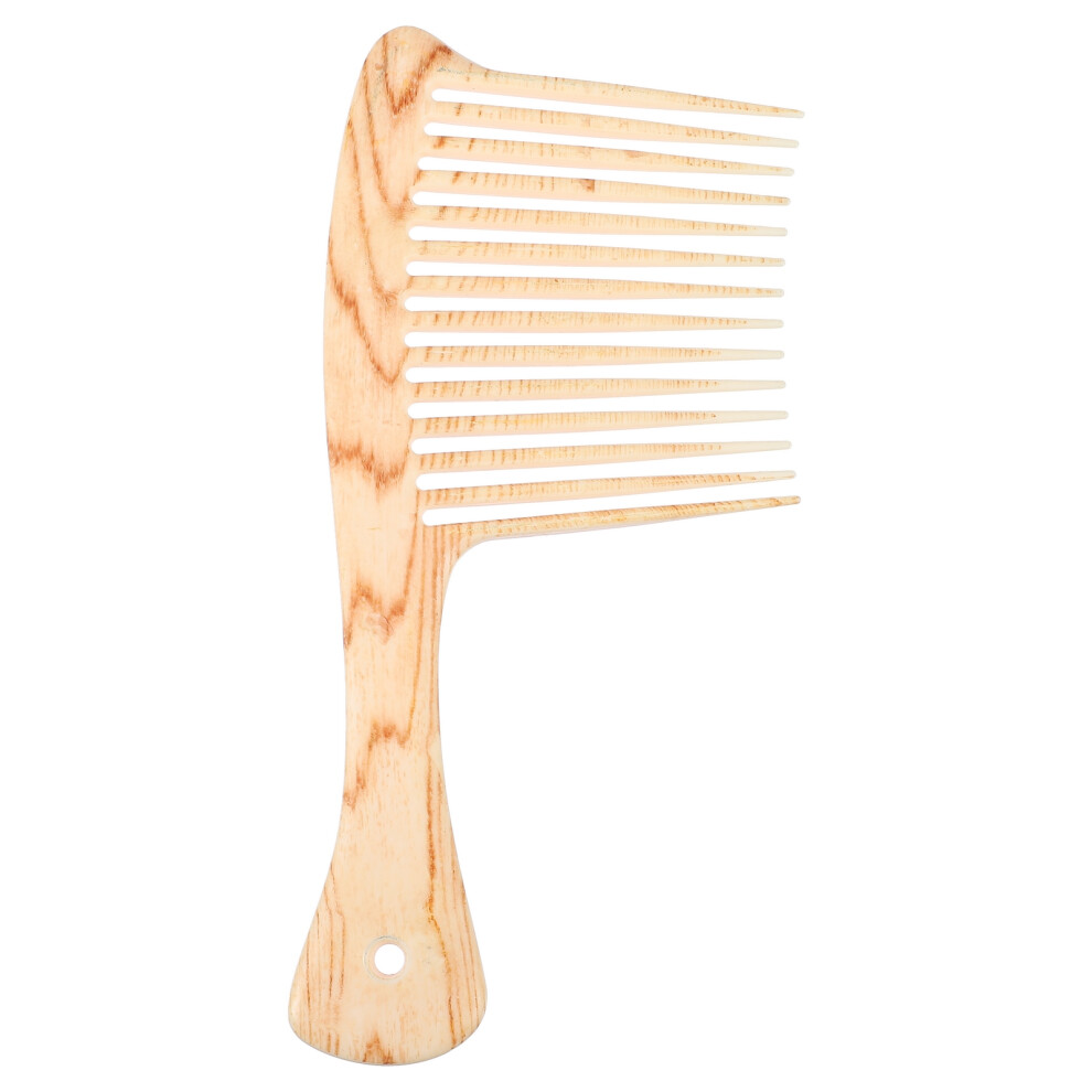 Aboofan Unisex Cream 6Pcs Beige Wood Wide-Tooth Comb For Afro Hair Massage And Detangling