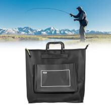 48L Wasserfester EVA Klappfischkorb mit Griffen für Outdoor-Camping Schwarz