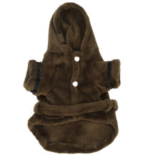 Roupão para animais de estimação, ideal para cães e gatos de pequeno porte. Pijama de flanela macia e superabsorvente com cintura ajustável.