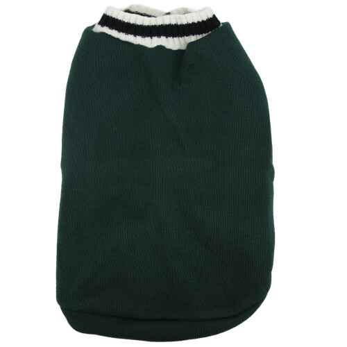 Hunded      gestricktes  Pullover mit V-Ausschnitt  Campus-Stil  Haustier  Pullover  Grün  S 1
