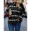 Γυναικείο πουλόβερ μόδας, oversized πουλόβερ καρδιά με χαριτωμένα σχέδια καρδιάς, 3