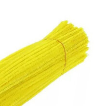 100 Stück Hellgelbe Polyester-Rohre Reiniger, Flexibel Biegbar DIY-Spielzeuge