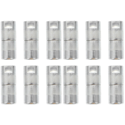 12Pièces Buses Graisse Argenté Kit Accessoires Remplacement Facile 1