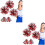 8Stk Multi-Farbige Pom Poms Für Cheerleading Mit Sicherem 6