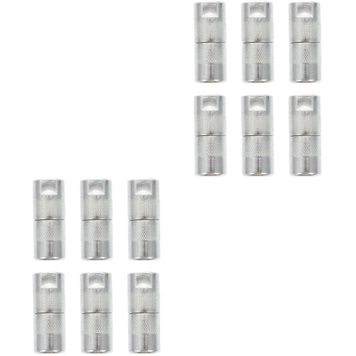 12Pièces Buses Graisse Argenté Kit Accessoires Remplacement Facile 2