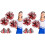 8Stk Multi-Farbige Pom Poms Für Cheerleading Mit Sicherem 2