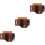 3Pièces Sac Taille Cuir Ouverture Crochets Camping 5