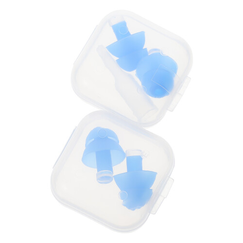 2Paires Bouchons Silicone Isolation Anti-Bruit Multi-Usage