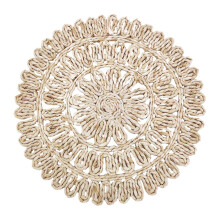 3Pcs Handmade Decorative Beige Weave Placemats Cup Mat Set